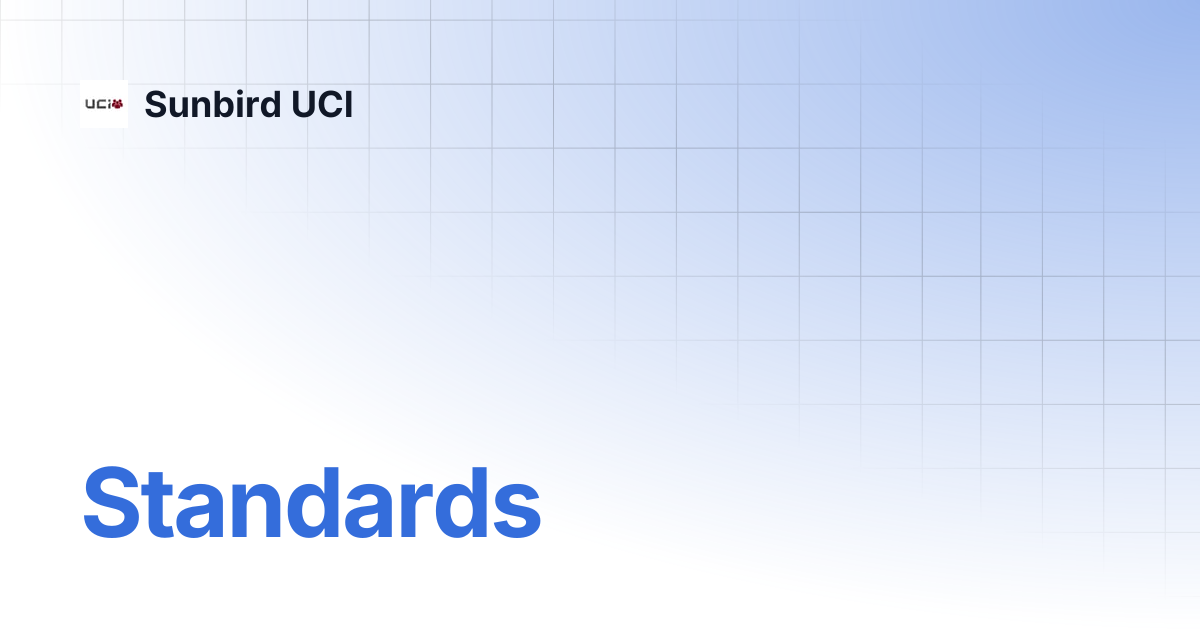 Standards sunbird uci